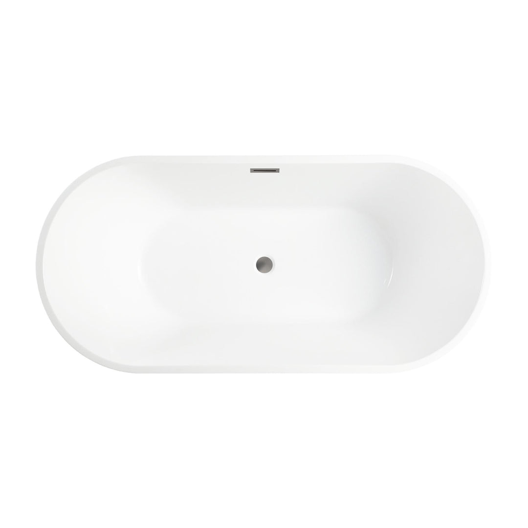 54" Acrylic Freestanding Soaking Bathtub