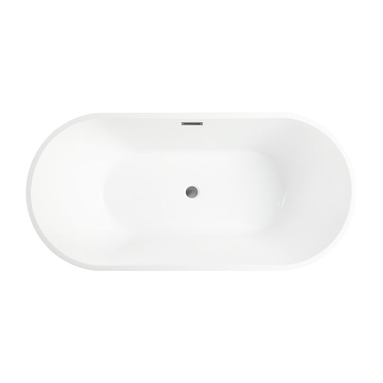 54" Acrylic Freestanding Soaking Bathtub