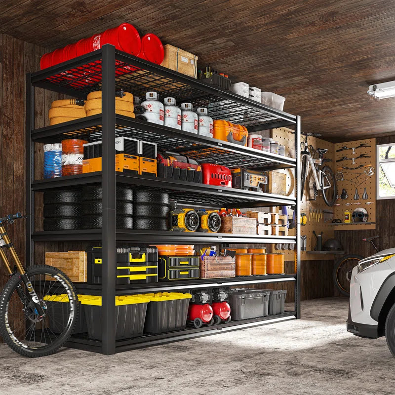 3500 LBS Heavy Duty Metal Storage Shelves, Steel Shelving Unit for Garage