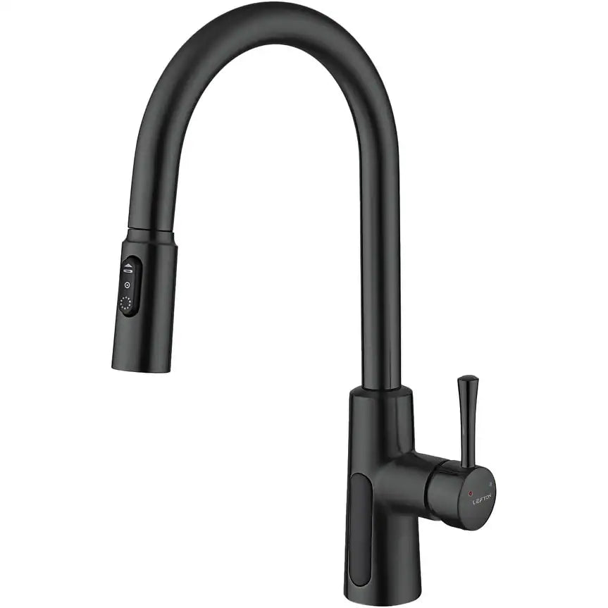 Pull-Down Kitchen Faucet with Temperature Display in Fahrenheit, 3 Water Outlet Modes, Faucet for Kitchen Sink, KF2501