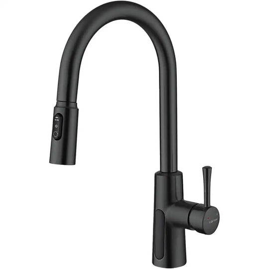 Pull-Down Kitchen Faucet with Temperature Display in Fahrenheit, 3 Water Outlet Modes, Faucet for Kitchen Sink, KF2501
