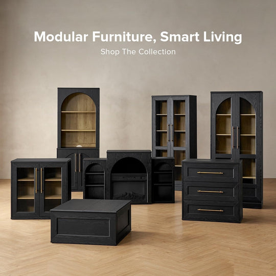 Mopio Blake Acrylic Cabinet with Hutch