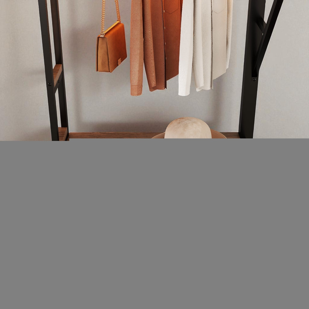 Full/Queen Size Metal Loft Bed with Desk, LED Lights, USB Ports, Shelves, Drawers, and Wardrobe, Black