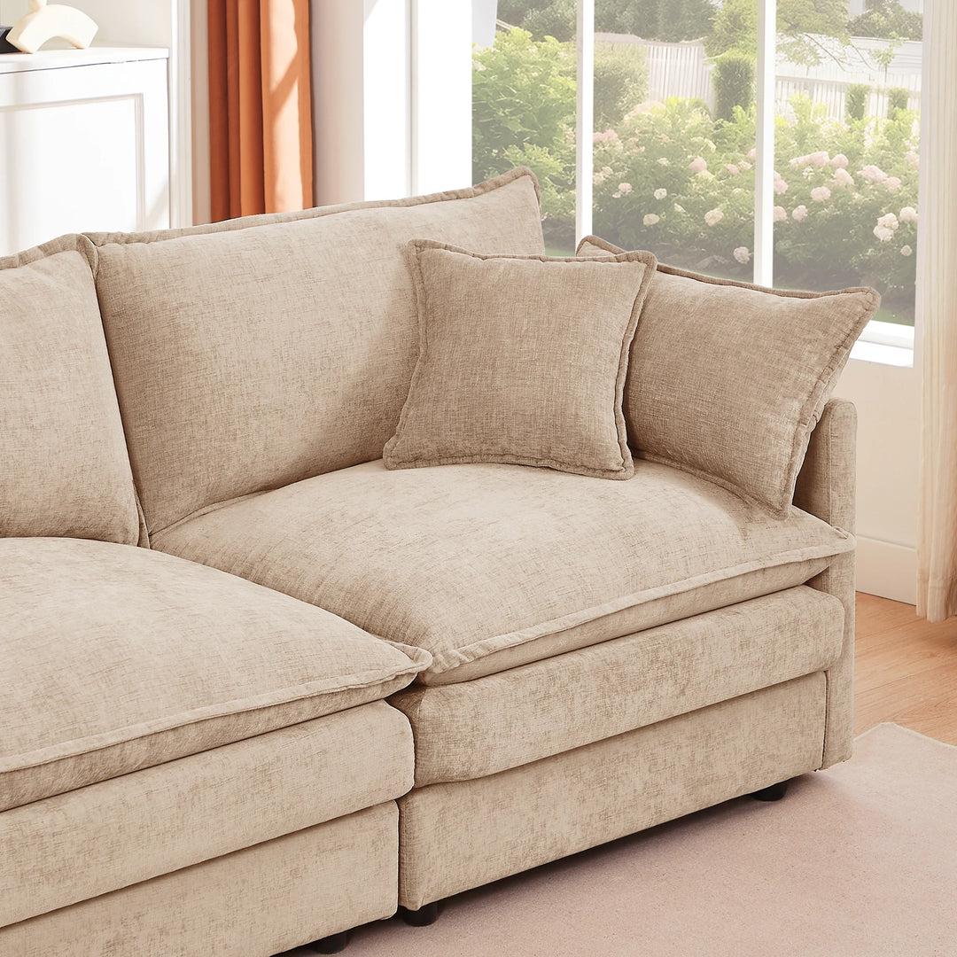 Modular Sectional Sofa, 102 Inch L Shaped Couch Set for Living Room
