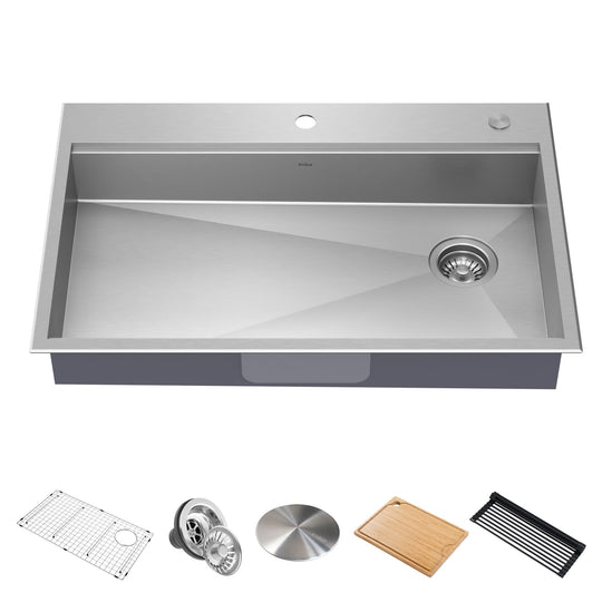 Kore Workstation Drop-In Stainless Steel Kitchen Sink