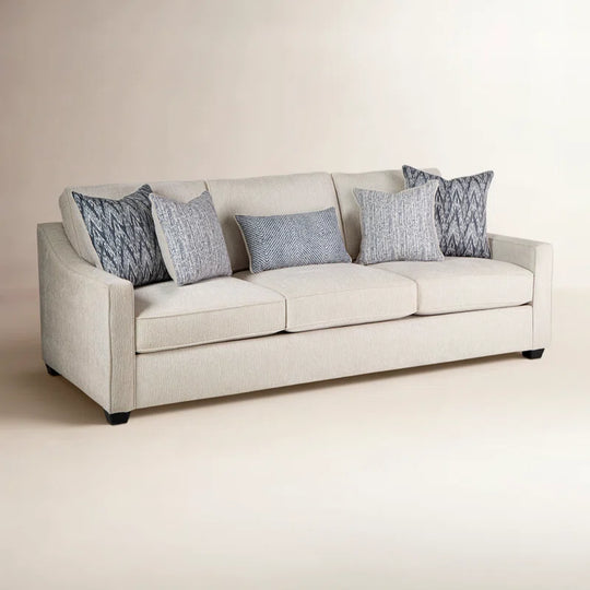 Cherisse 96" Tuxedo Arm Sofa with Reversible Cushions