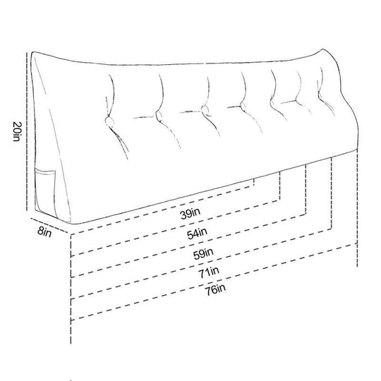 Bed Rest Wedge Reading Pillow Headboard Back Support Cushion