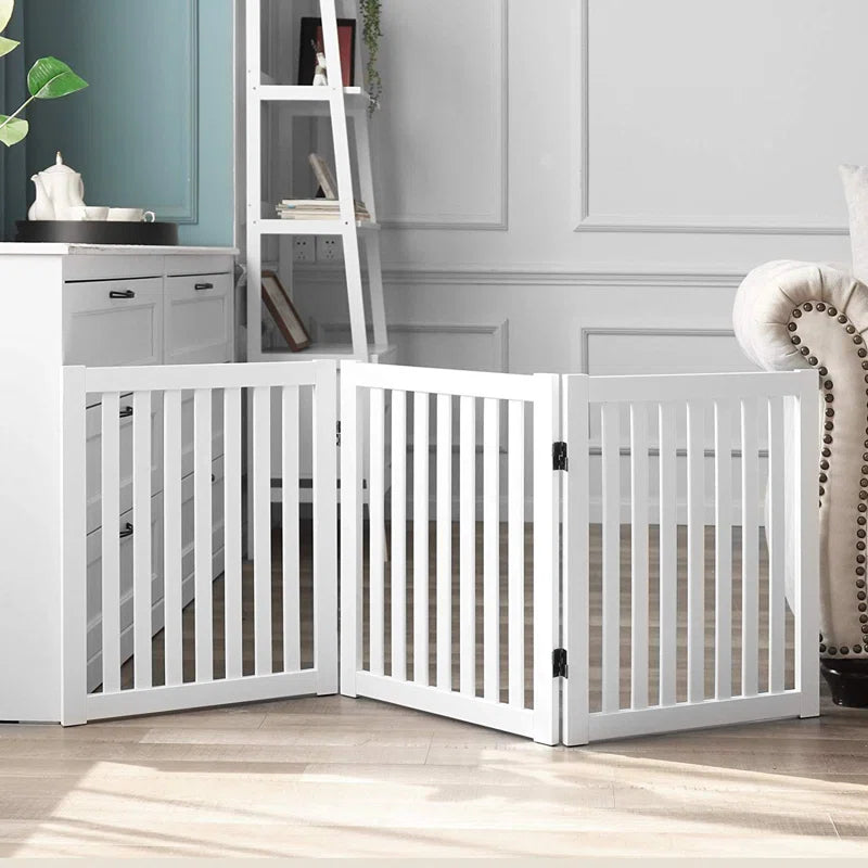 Remi Wood Free Standing Pet Gate