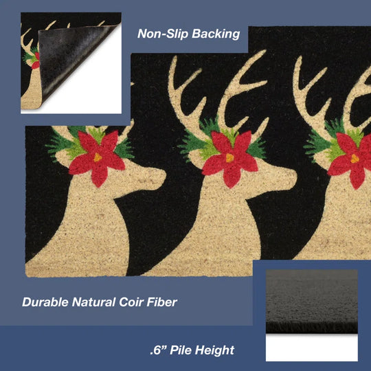 Fluellen Non-Slip Christmas Outdoor Doormat