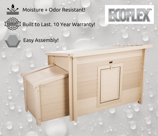 Achilles ECOFLEX Backyard Chicken Coop with Built-In Nesting Box