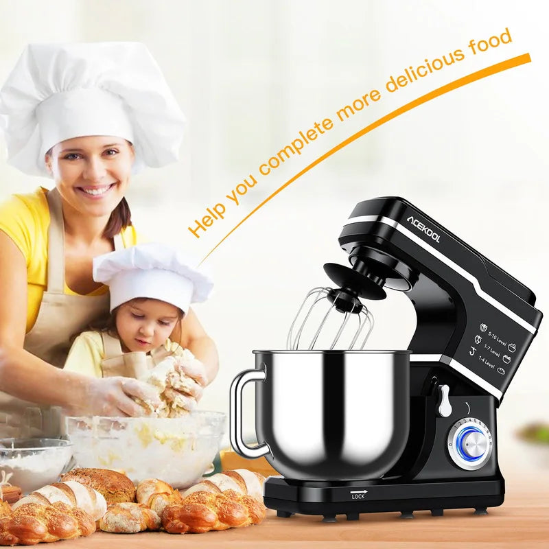 7.5 Quarts 10 Speed Tilt Head Kitchen Stand Mixer