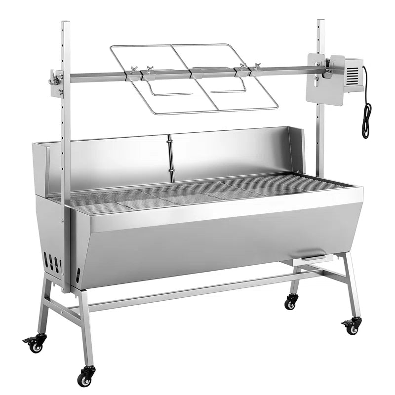 Single Burner Freestanding Wood Burning Gas Grill