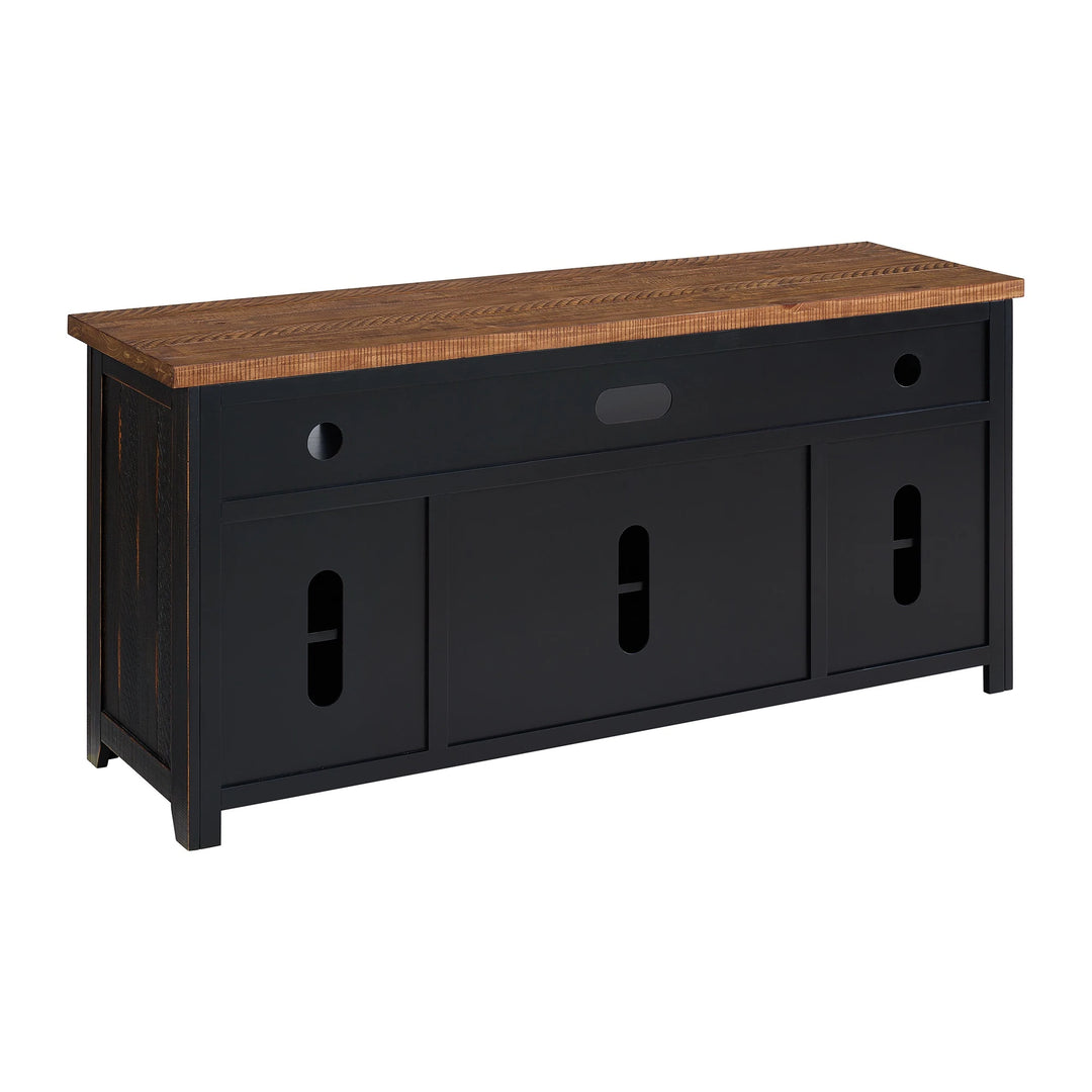 Nantucket 65-Inch Wide Solid Wood TV Stand with Storage