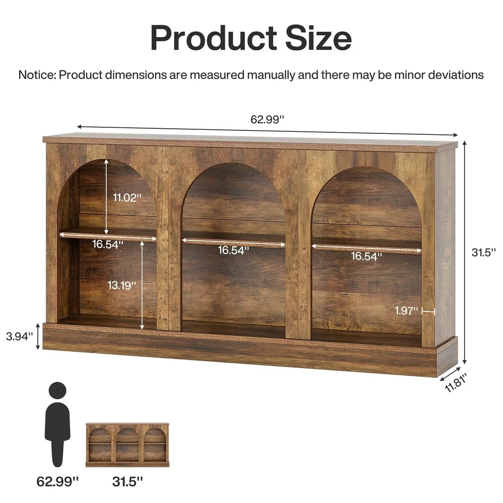 Farmhouse TV Stand for Tvs up to 65 Inches, Farmhouse Entertainment Center with Storage