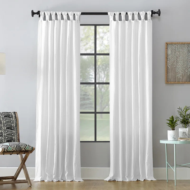 Archaeo Sarro Washed Cotton Semi-Sheer Tab Top Curtain Panel