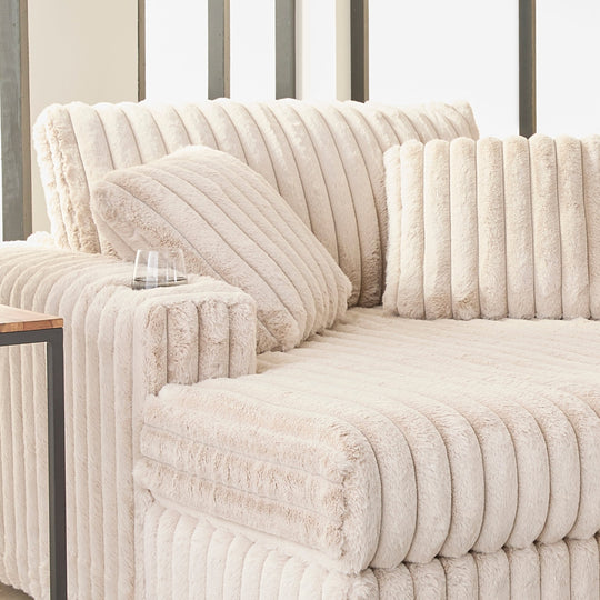 Belvoir Oversized Cuddle Chaise, with Cup Holders