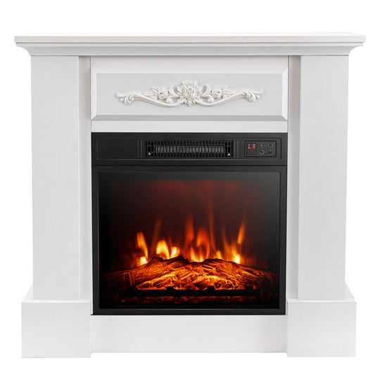 32" Electric Fireplace Mantel TV Stand Space Heater W/Remote - See Details