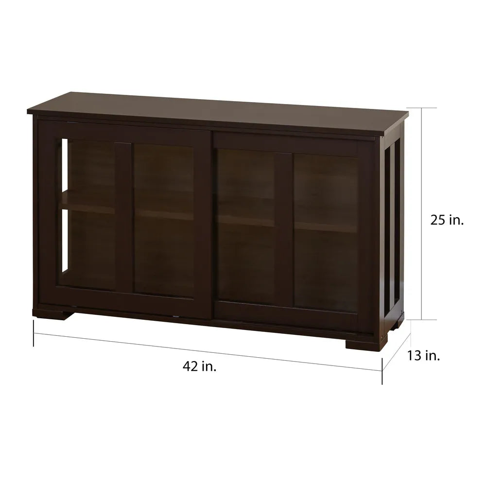 Jefferson Sliding Glass Door Stackable China Cabinet