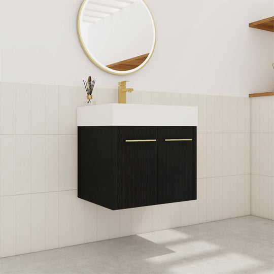 Bathroom Vanity with Sink in 24/30/36 Inch, Floating Bathroom Vanity with Soft Close Door