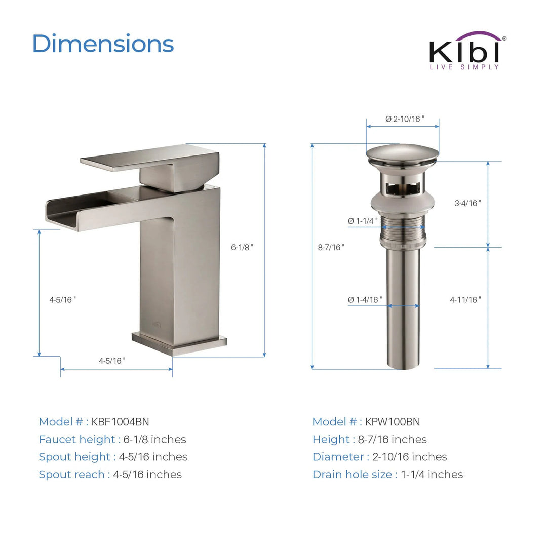 Waterfall Single Handle Bathroom Faucet