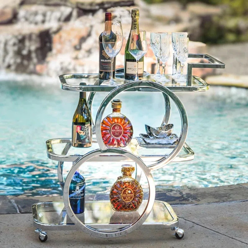 Antu 3-Tier Mobile Home Service Bar Cart