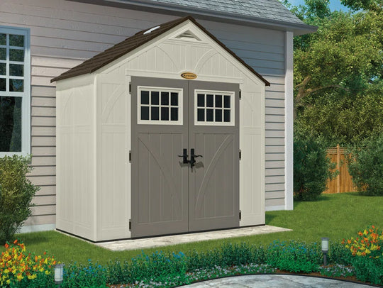 Outdoor Vanilla 8 Ft. W X 4 Ft. D Plastic Storage Shed