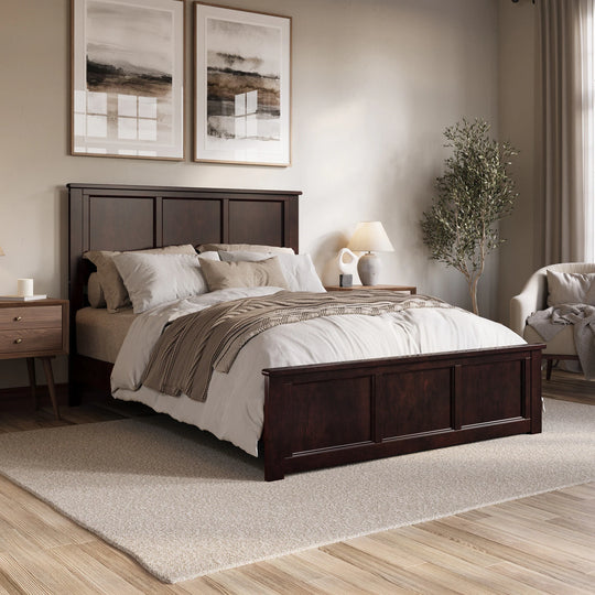 Charlotte Solid Wood Low Profile Platform Bed with Matching Footboard