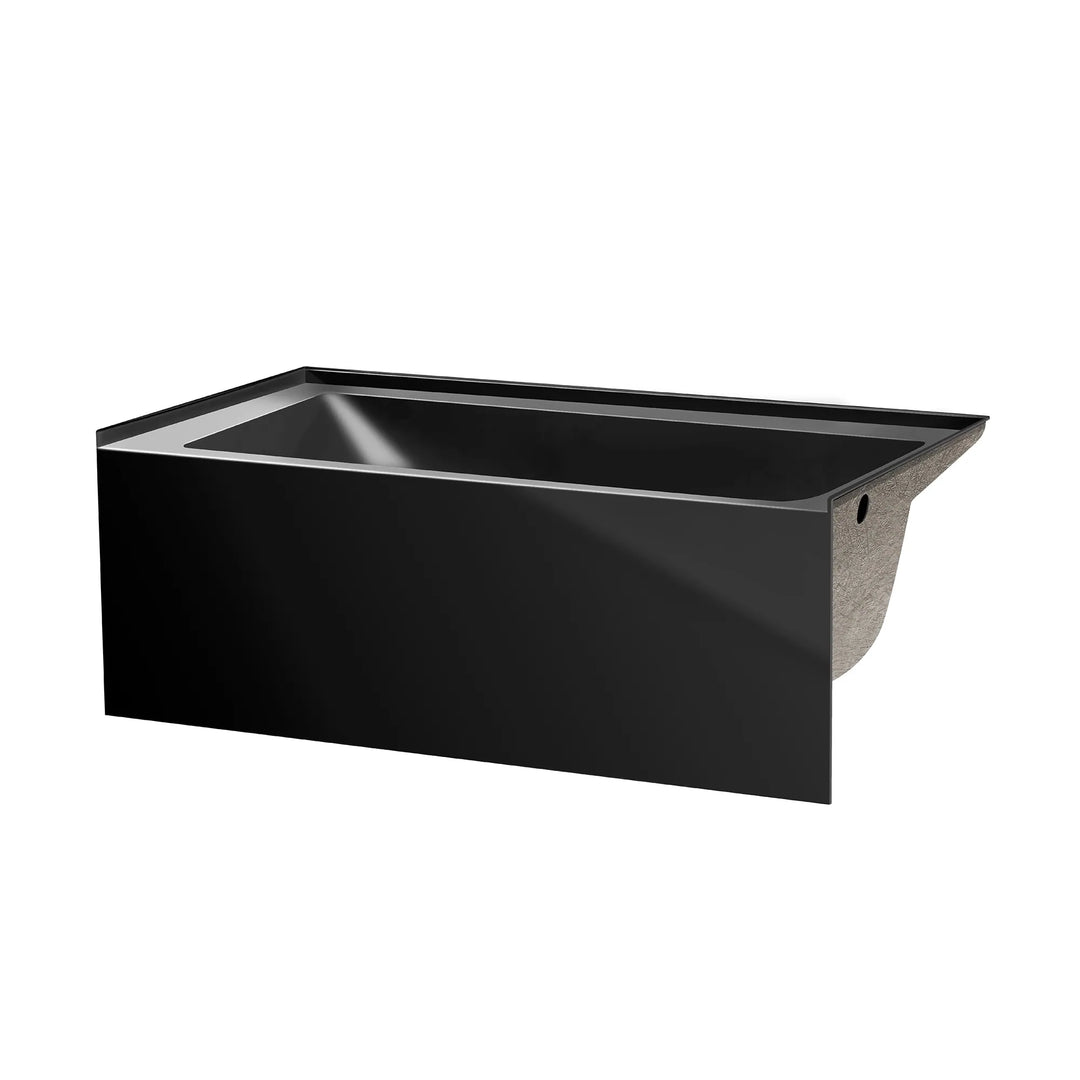 Acrylic-Fiberglass Soaking Bathtub, White. Alcove/Apron Front