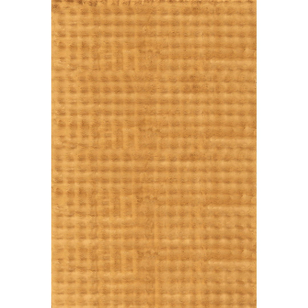 Jeni Solid Plush Machine Washable Area Rug