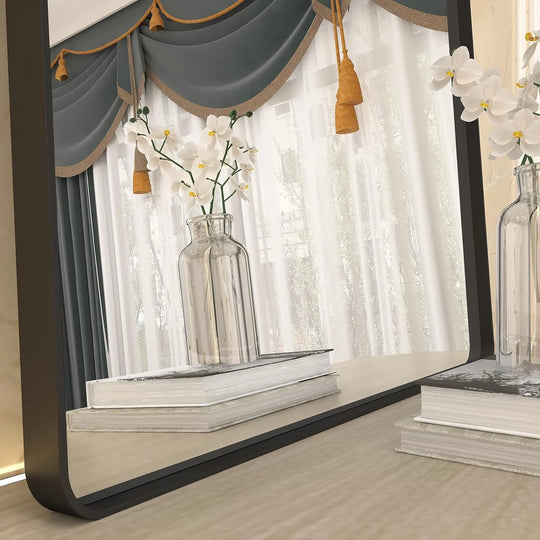 Aluminum Alloy Framed Tempered Glass Wall Decor Vanity Bathroom Mirror