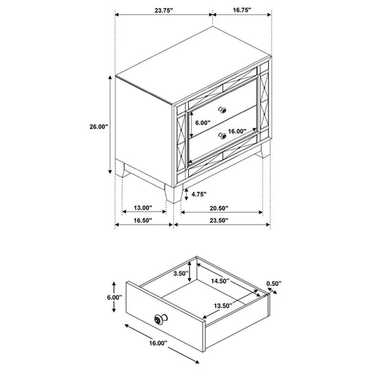 Leighton 2-Drawer Nightstand