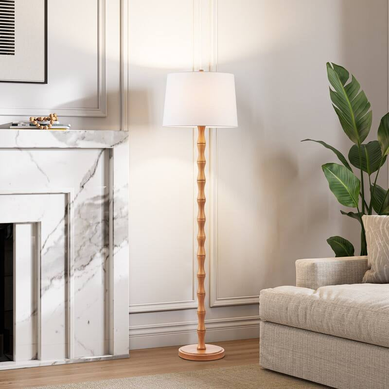 61'' Floor Lamp with Fabric Drum Shade