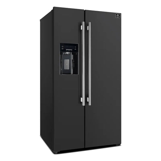 Salerno 36-Inch Side-By-Side 20 Cu.Ft Refrigerator with External Ice & Water Dispenser
