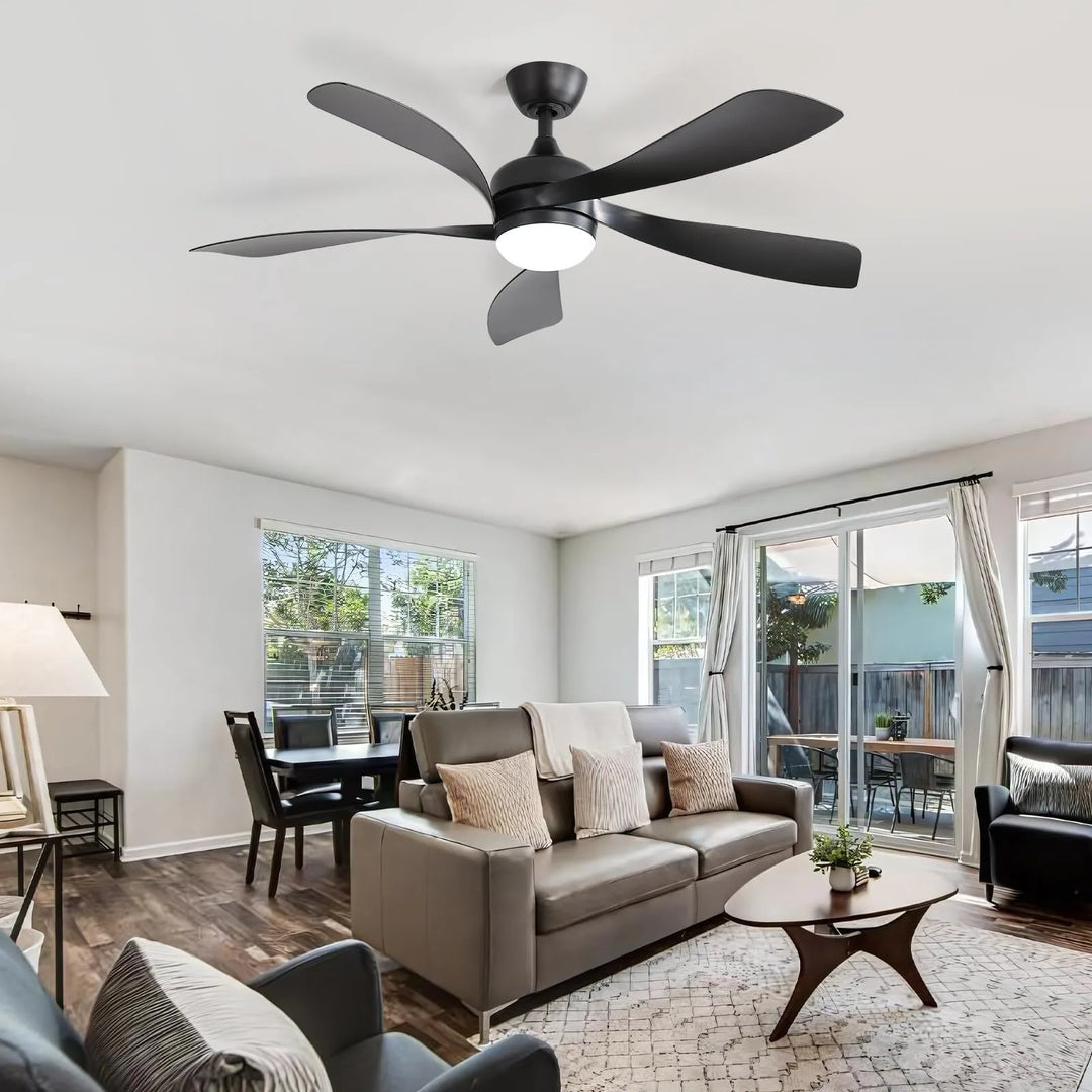 Sofucor 45/52 Inch Ceiling Fan with Remote & Lights Quiet DC Motor 5 Blade High CFM Modern Fan
