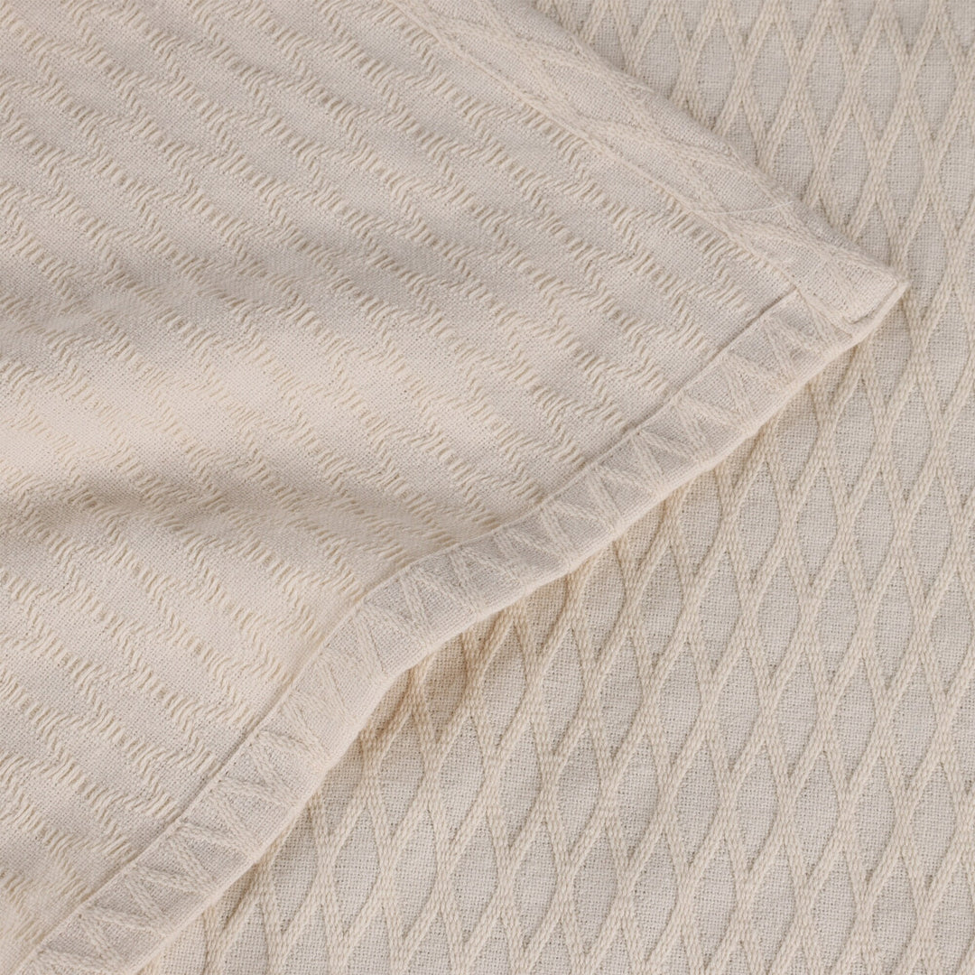 Diamond Weave All-Season Bedding Cotton Blanket