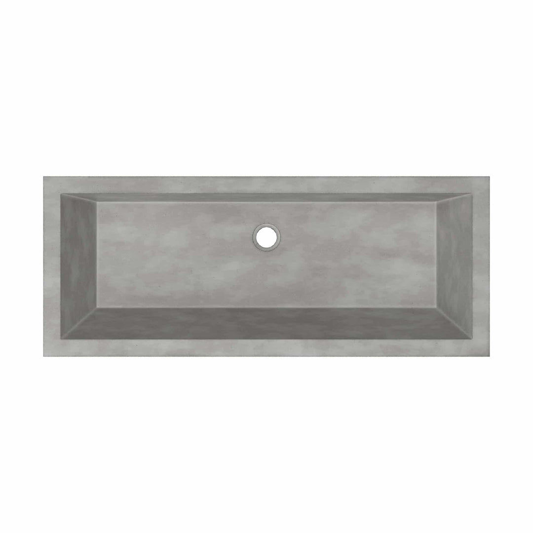 Arcata Nativestone Concrete Undermount Trough Bathroom Sink
