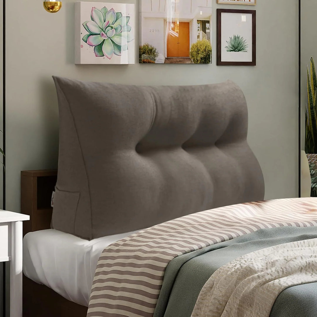 Bed Rest Wedge Reading Pillow Headboard Back Support Cushion