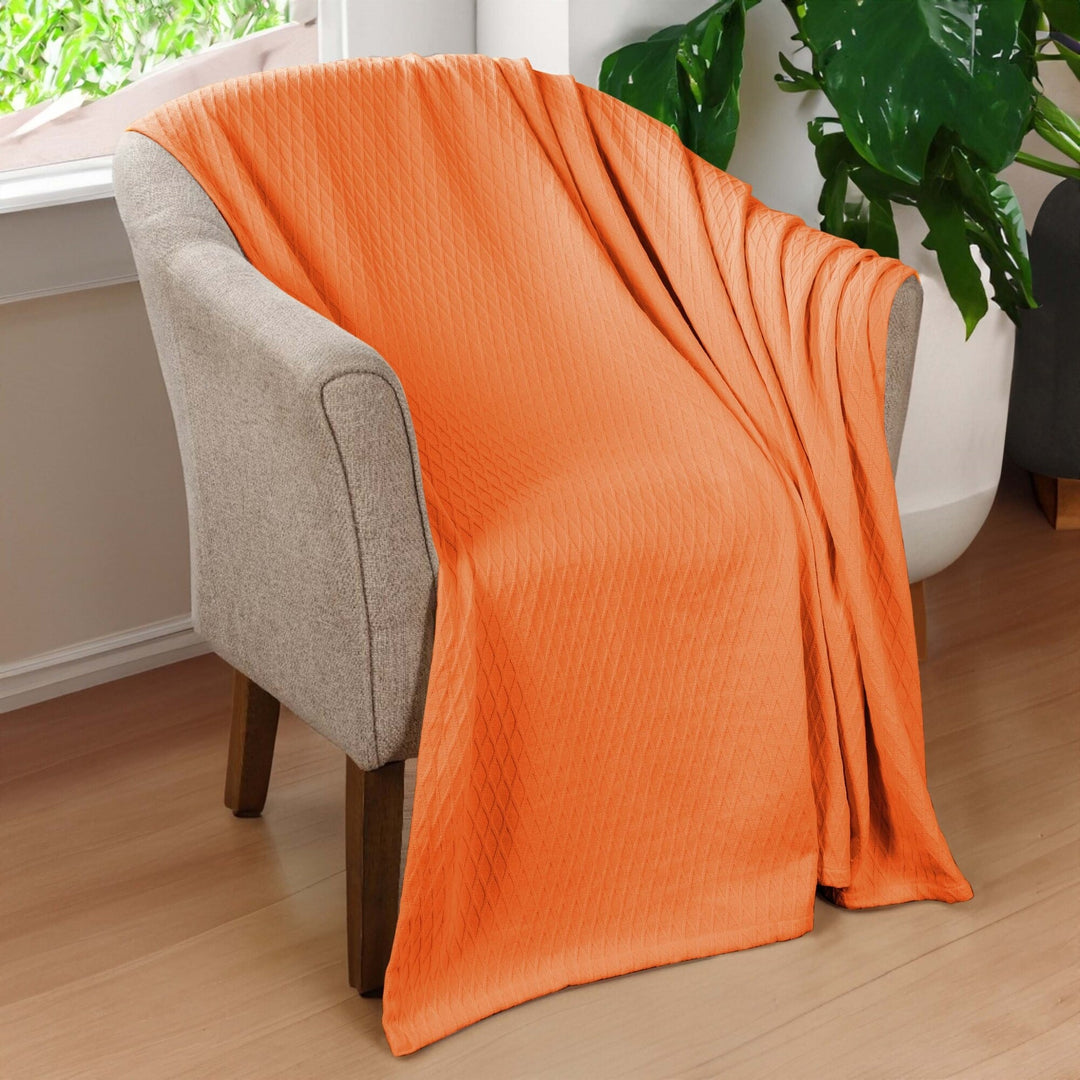 Diamond Weave All-Season Bedding Cotton Blanket
