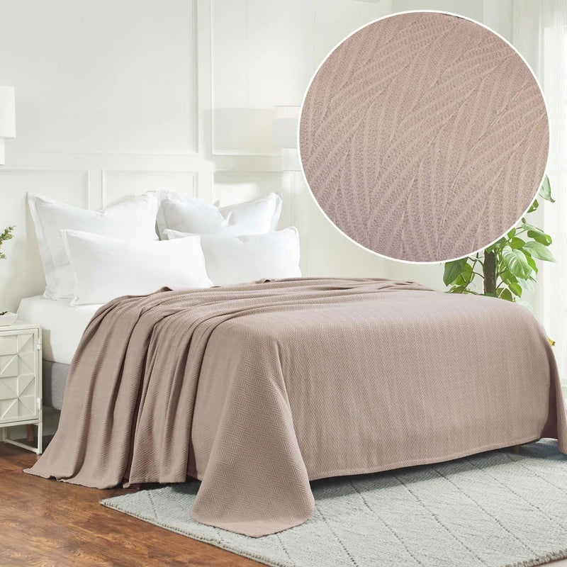 Metro Zig-Zag Chevron All-Season Bedding Cotton Blanket