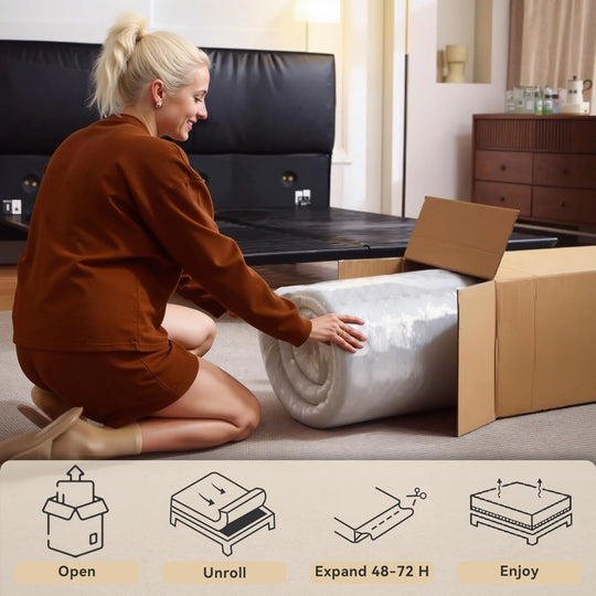 12-Inch Hybrid Mattress with Memory Foam Comfort & Individually Wrapped Coils