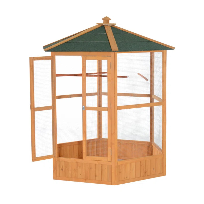 Fielding 65" Pointed Top Flight Cage with Perch