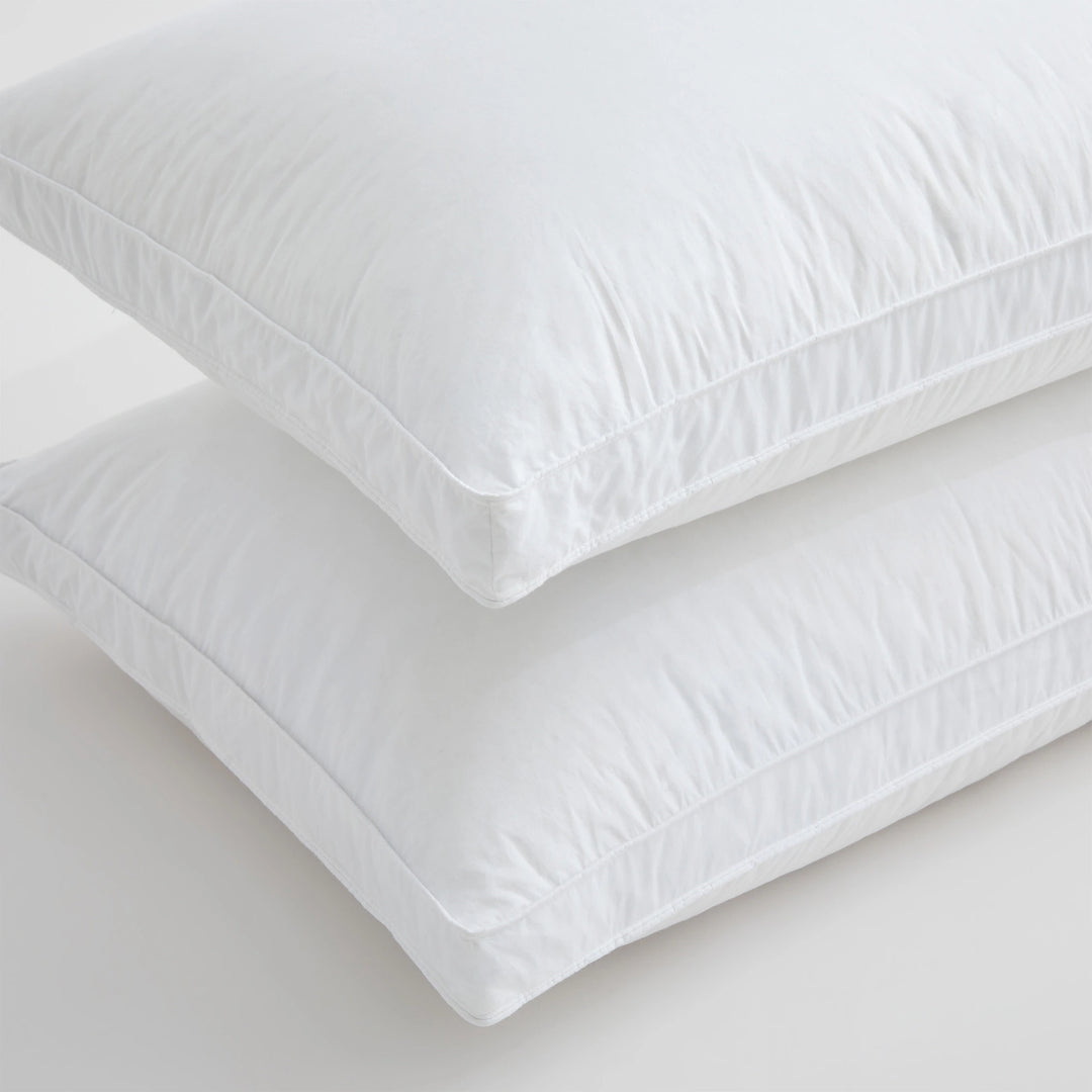Set of 2 100% Organic Cotton down Feather Pillow-In-A-Pillow Design Bed Pillow