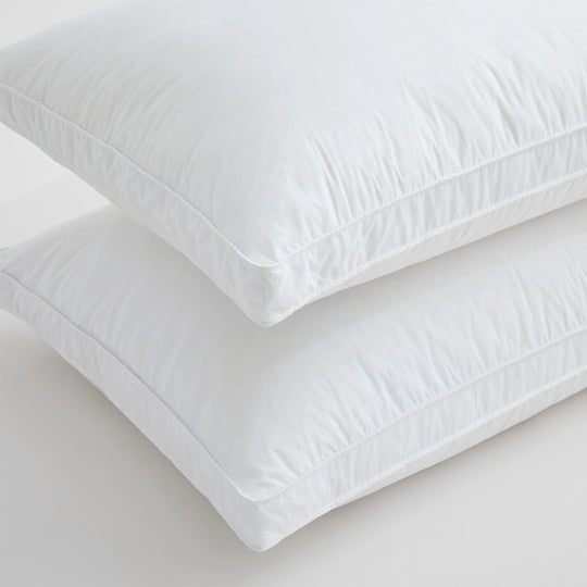 Set of 2 100% Organic Cotton down Feather Pillow-In-A-Pillow Design Bed Pillow
