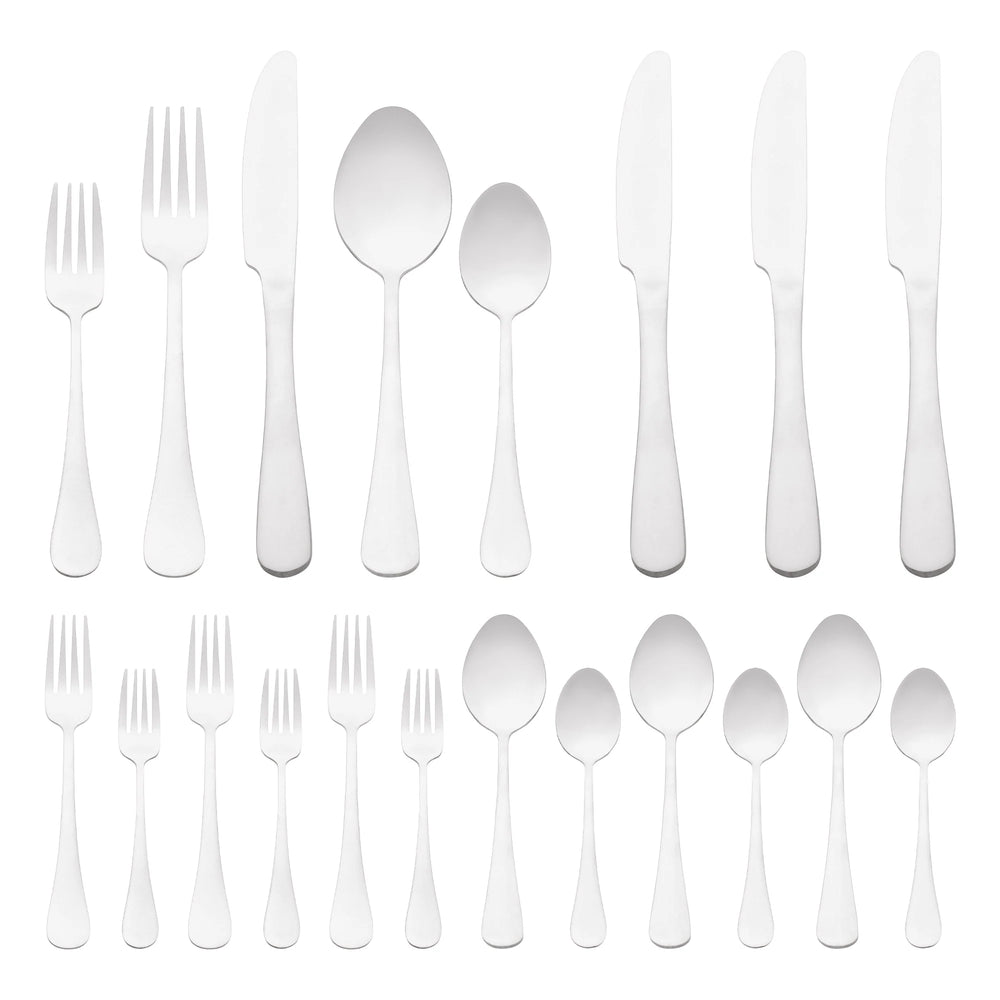 20 PCS Silverware Set, Stainless Steel Flatware, Mirror Polished Cutlery Set, Serving Utensils Set for Kitchen Dining - 20 PCS