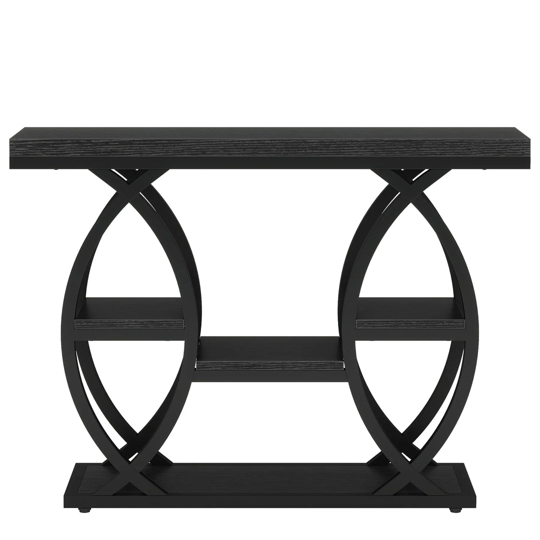39.4" Console Table, 4-Tier Sofa Table Entryway Table for Small Spaces