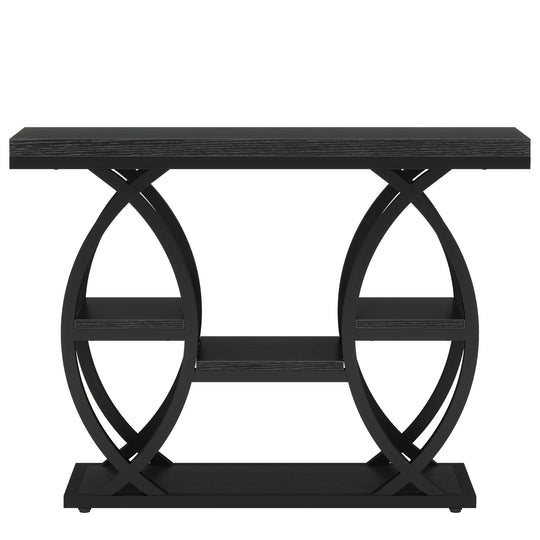 39.4" Console Table, 4-Tier Sofa Table Entryway Table for Small Spaces