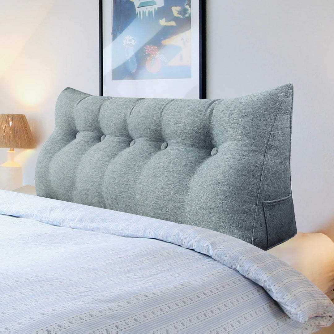 Bed Rest Wedge Reading Pillow Headboard Back Support Cushion