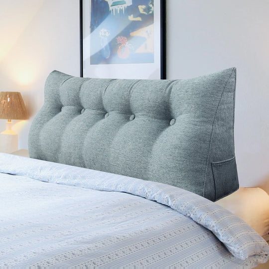Bed Rest Wedge Reading Pillow Headboard Back Support Cushion