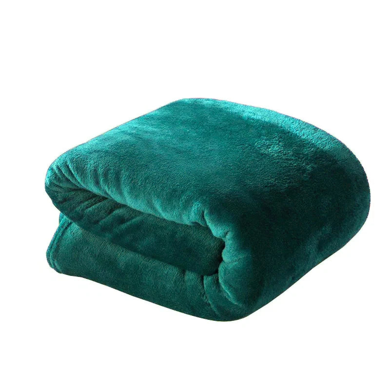Cozy Microfiber Extra Soft Solid Color Throw Bed Blanket