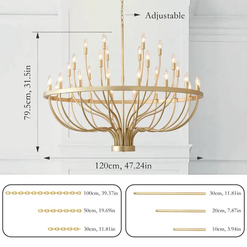 Modern Farmhouse Candle Chandelier Black Large Wagon Wheel Chandeliers